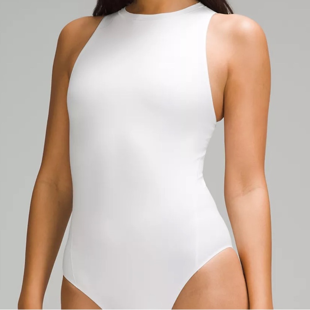 Zara M white tank muscle bodysuit new with tags